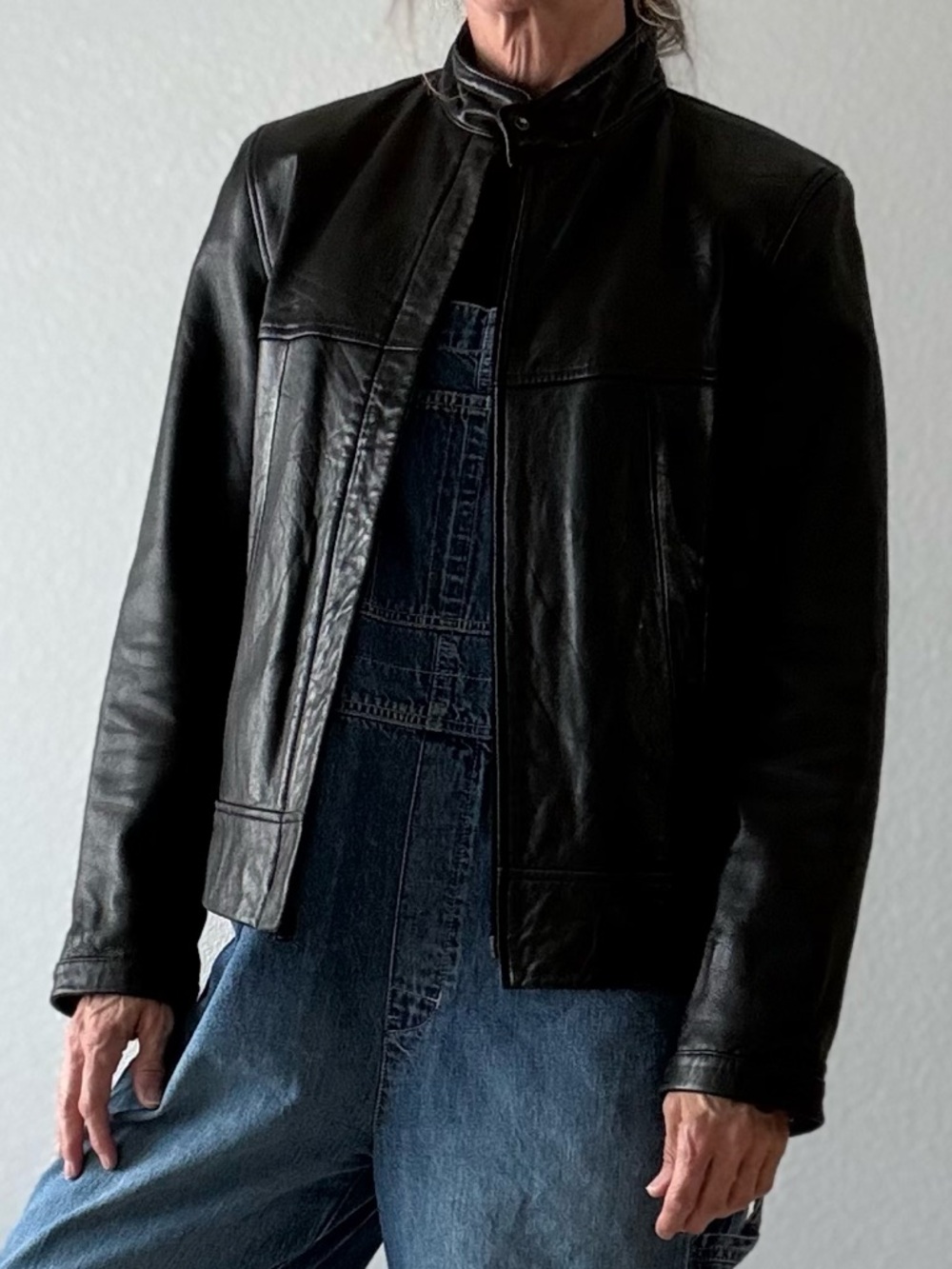 Kenneth Cole Classic Black Leather Jacket - sz L